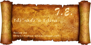 Tüskés Edina névjegykártya