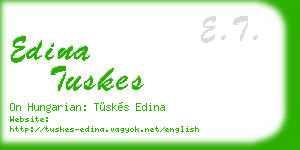 edina tuskes business card